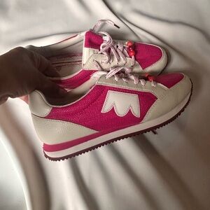 Birdies Vibrant Pink and Cream Sneakers